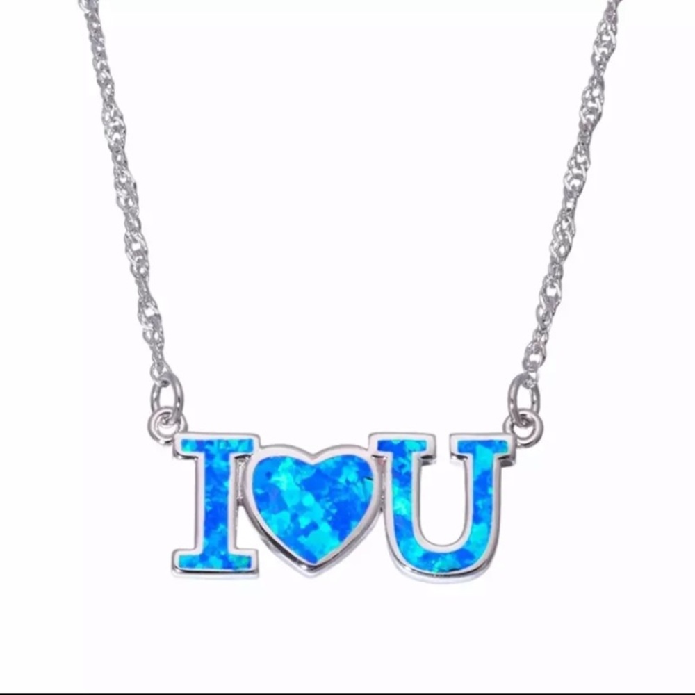 I Love You Sterling Silver Necklace